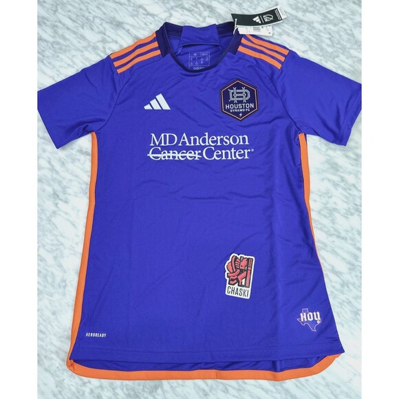 Adidas MLS Houston Dynamo FC Soccer Football Jersey Purple Women's Medium IP6025 - Picture 1 of 9